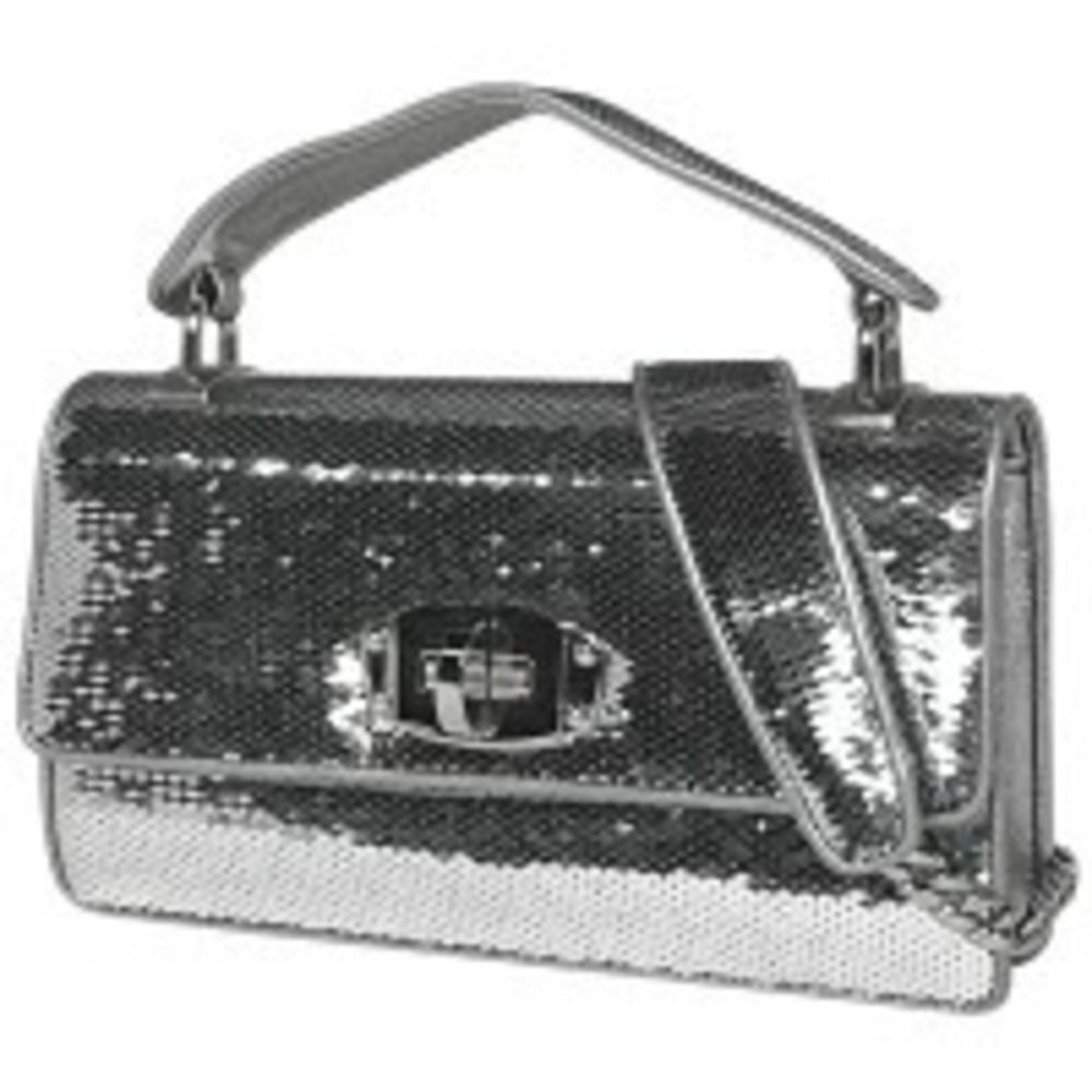 Miu MIu Handbag Chain Shoulder Bag Sequined Silver
